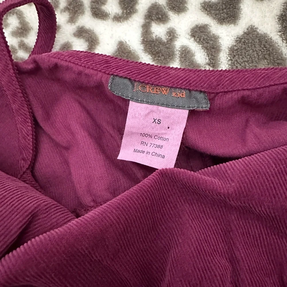 J. Crew Kids Corduroy Tank Dress in Pink Magenta Size XS